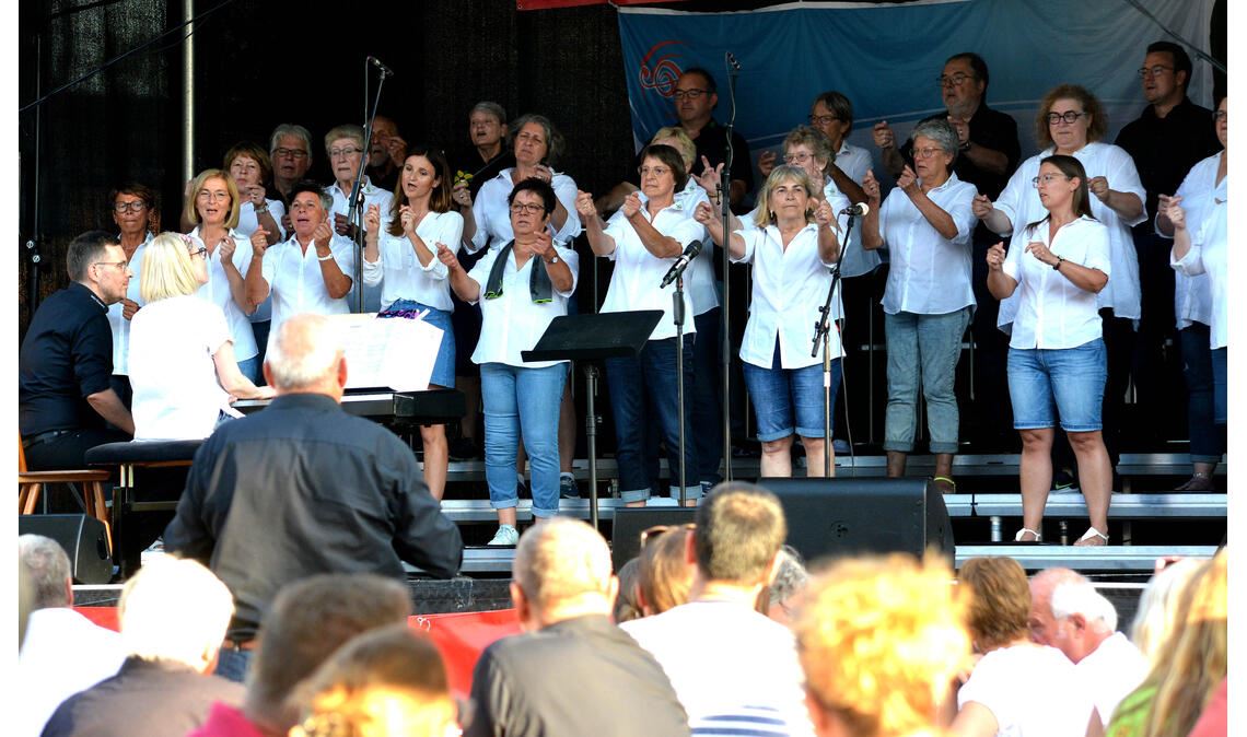 Abschiedsparty macht Mut für die Zukunft Der Junge Chor Klangtastisch (MGV Ötisheim) stellt Ausschnitte aus seinem Repertoire vor. Viele weitere Ensembles zeigen zwei Tage lang die Facetten des Chorgesangs. Fotos: Stahlfeld