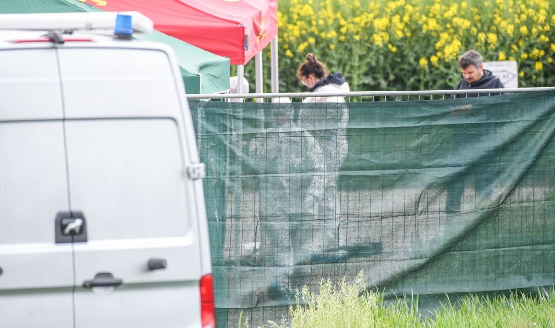 Der Leichenfundort wurde großräumig abgesperrt.