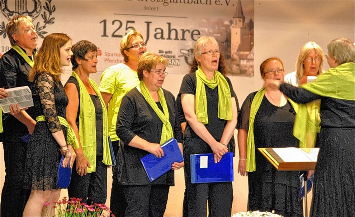 Der Liederkranz Großglattbach feiert sein 125-jähriges Bestehen. Auch der Junge Chor „A Glabbella“ (Bild li.) trägt zum Gelingen des Liederabends maßgeblich bei. Fotos: Stahlfeld