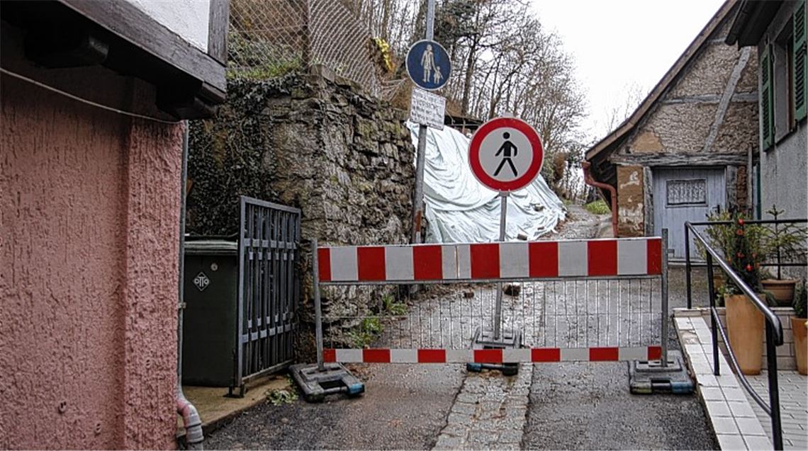 Der Löffelstelzweg steht Passanten fürs Erste aus Sicherheitsgründen nicht zur Verfügung