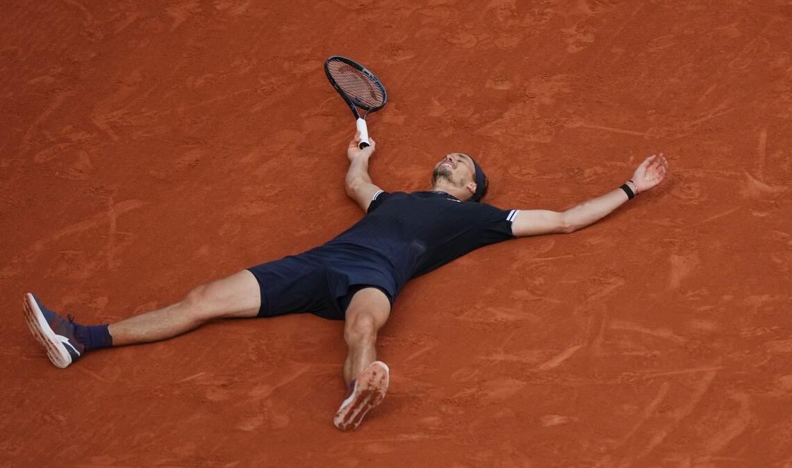 Der Moment des großen Triumphs von Alexander Zverev.