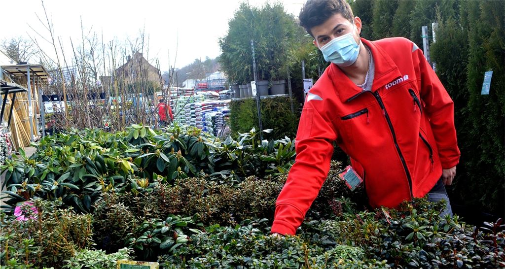 Der Mühlacker Toom-Chef David Kirschbaum freut sich, dass ab diesem Montag wieder Kunden direkt vor Ort im Gartenmarkt einkaufen können. Fotos: Stahlfeld
