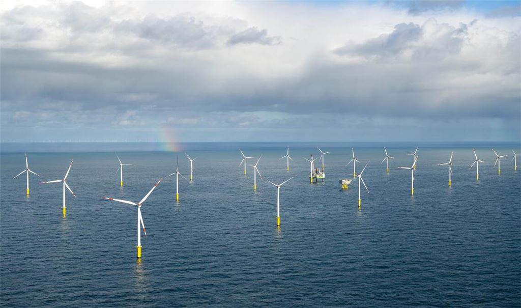 Der Offshore-Windpark Riffgat rund 15 Kilometer nördlich der Insel Borkum.