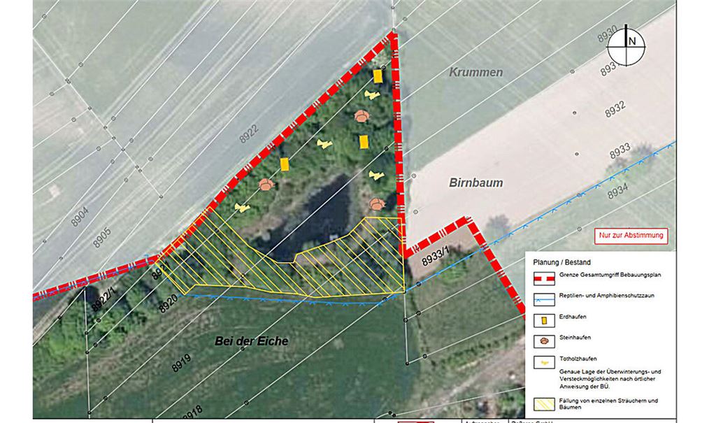 Der Plan zeigt, wo sich der neu zu gestaltende Teich befindet. Grafik: Stadt Mühlacker