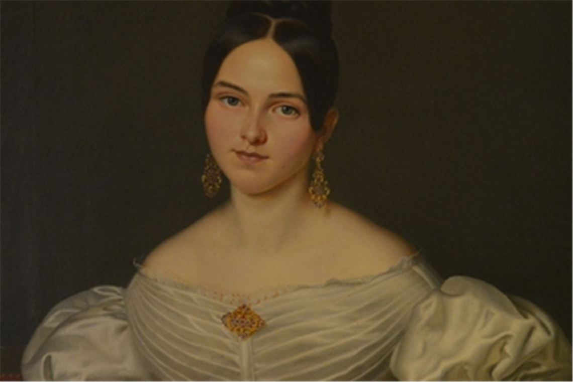 Mühlhausens schönstes Gesicht Der Porträtmaler Franz Seraph Stirnbrand hat Adelheid als junge Frau für die Nachwelt festgehalten. Foto: Becker