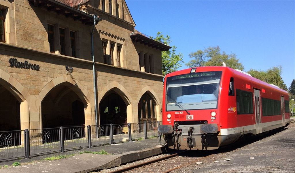 Der „Rad-Express Kloster Maulbronn“ am Maulbronner Stadtbahnhof.privat