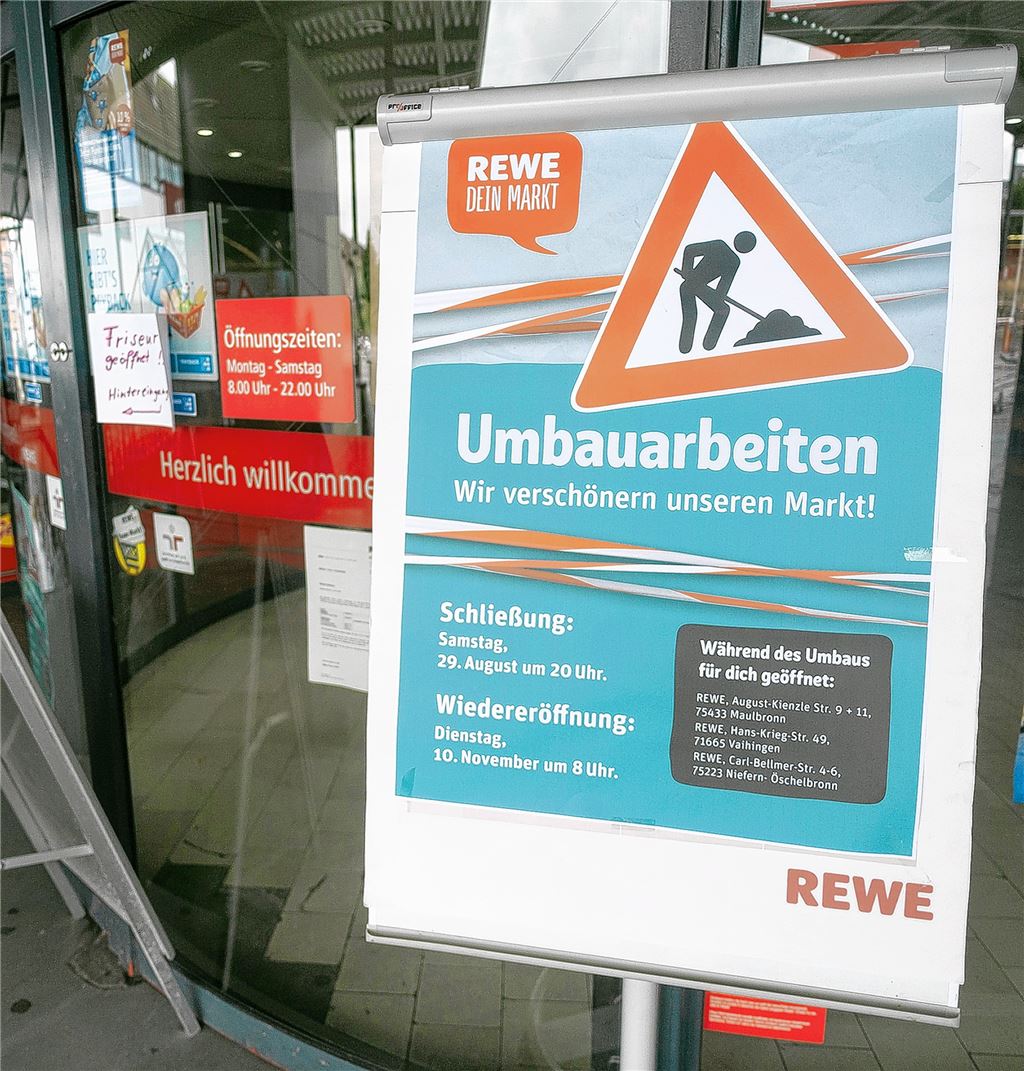 Der Rewe-Markt hat wegen Umbauarbeiten bis November geschlossen.Foto: Fotomoment
