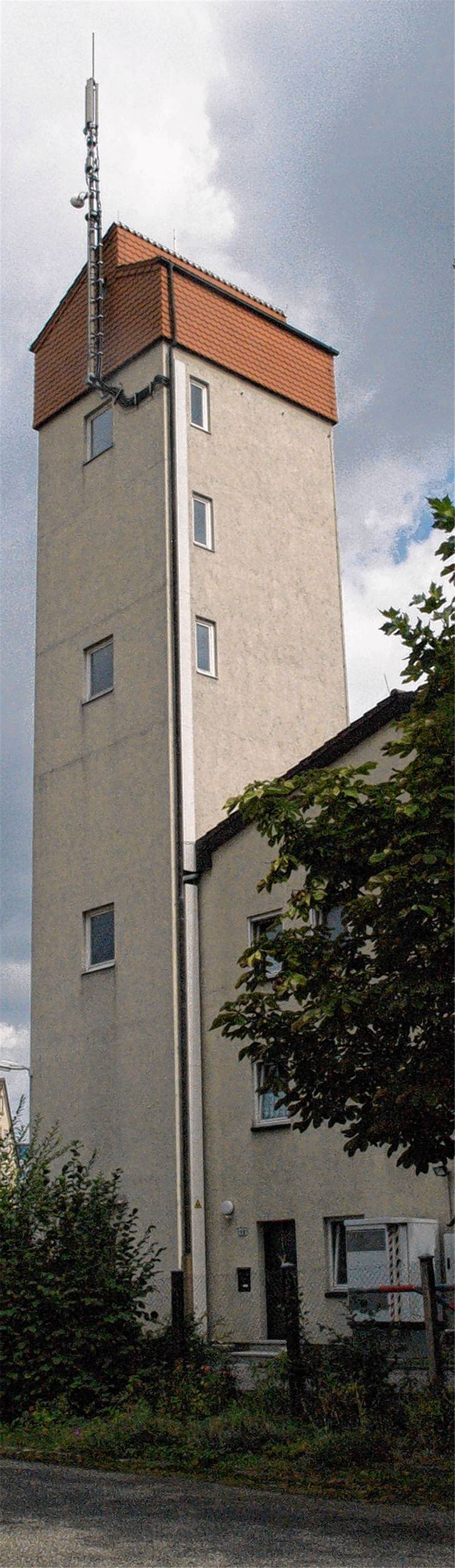 Der Schlauchturm der Feuerwehr.