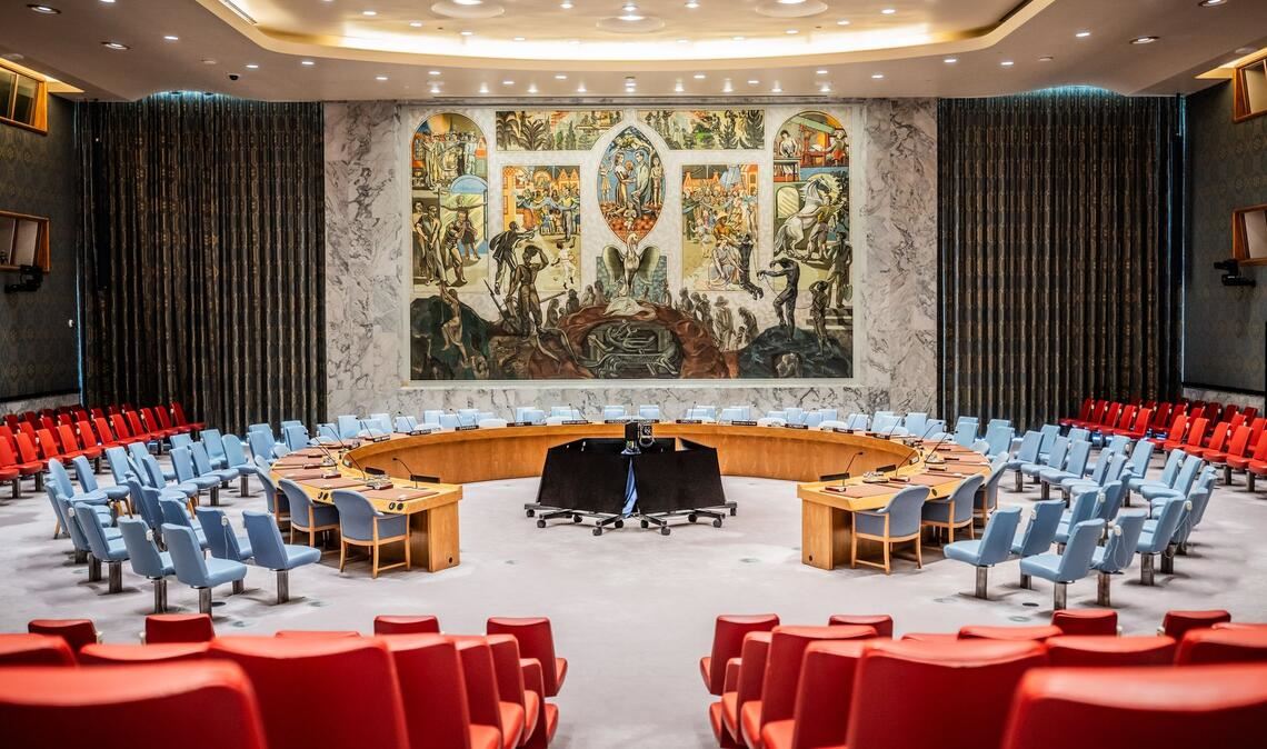 Der Sitzungssaal des UN-Sicherheitsrates in New York - wird Deutschland hier in den kommenden beiden Jahren Platz nehmen können.