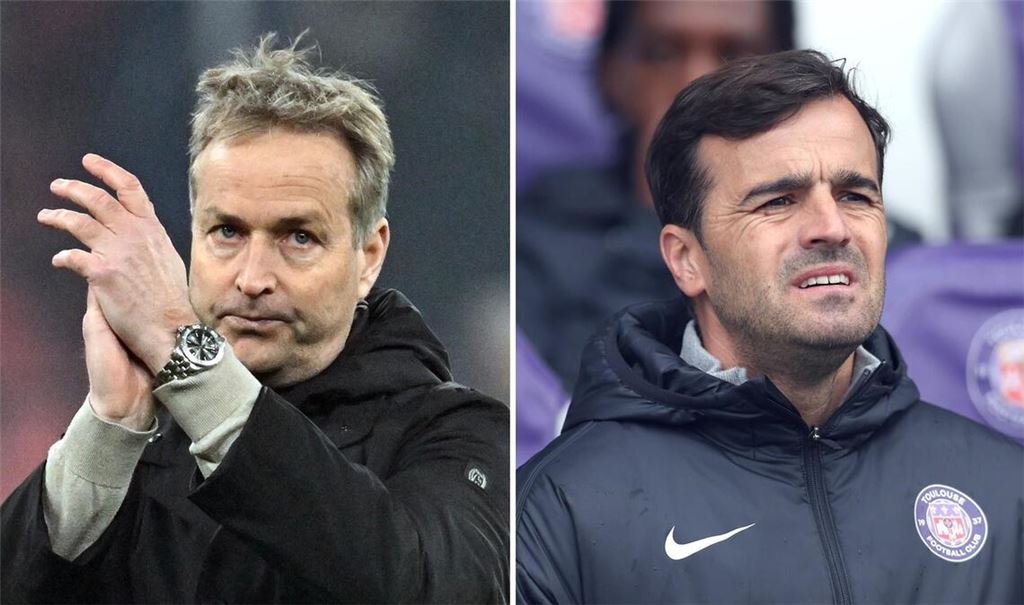 Der Spanier Carles Martínez Novell (rechts) soll bei Bayer Leverkusen den aktuellen Trainer Kasper Hjulmand ersetzen.