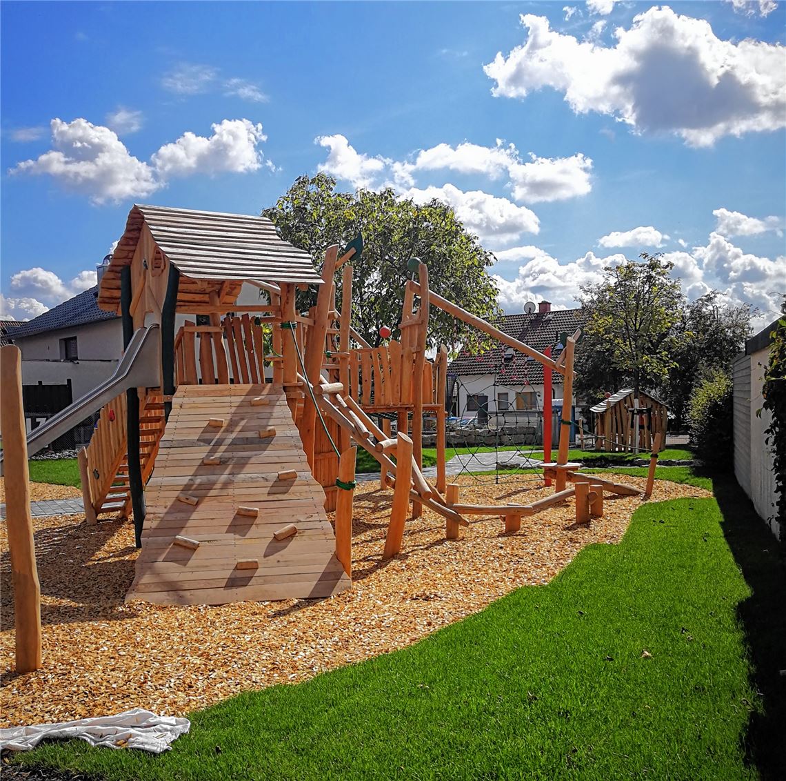 Der Spielplatz im Lienzinger Wohngebiet „Vordere Raith“ soll bald fertig sein.privat