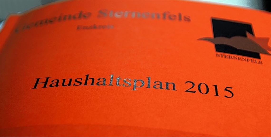 Der Sternenfelser Haushaltsplan 2015.