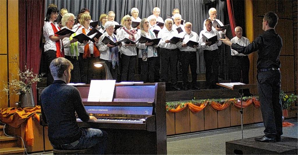 Sänger vermessen die Zeit nach Noten