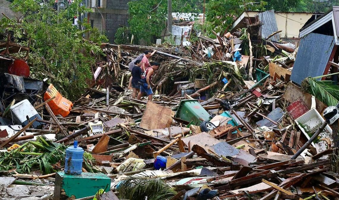 Der Taifun hatte mit heftigen Böen gewütet.