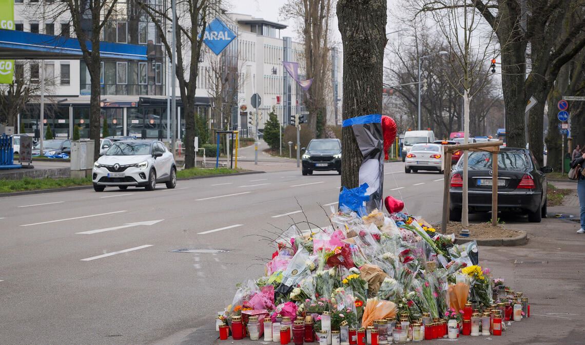 Der Tatort in Ludwigsburg war lange Zeit von Anteilnahme geprägt.