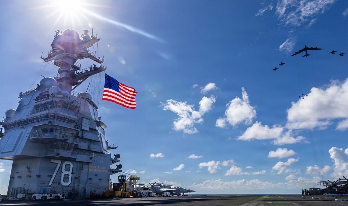 Der US-Flugzeugträger Gerald Ford. Kann die Bundeswehr ihn unterstützen?