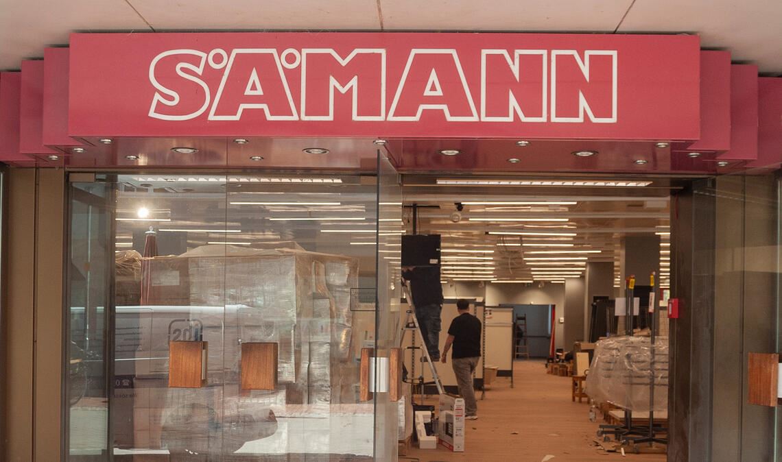 Der Umbau ist im Endspurt: Am 17. April wird aus „Sämann“ eine „Woolworth“-Filiale. Foto: Fotomoment