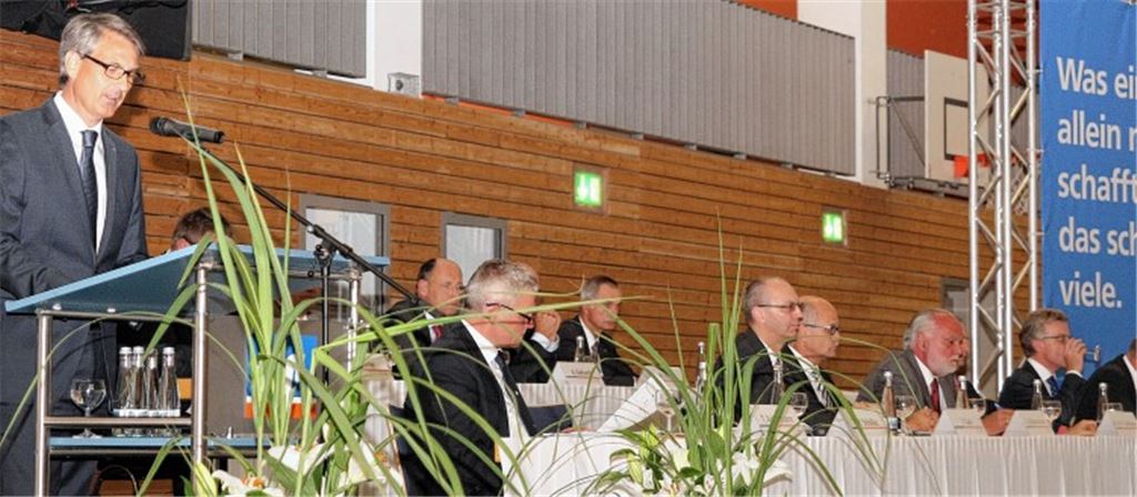 Der Vorstandsvorsitzende Roland Schäfer sieht die Volksbank Bruchsal-Bretten für die Herausforderungen der Zukunft gewappnet.