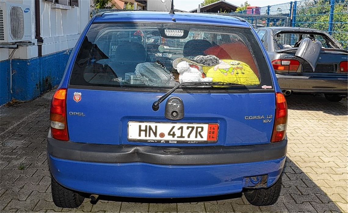 Der Wagen der Einbrecher.