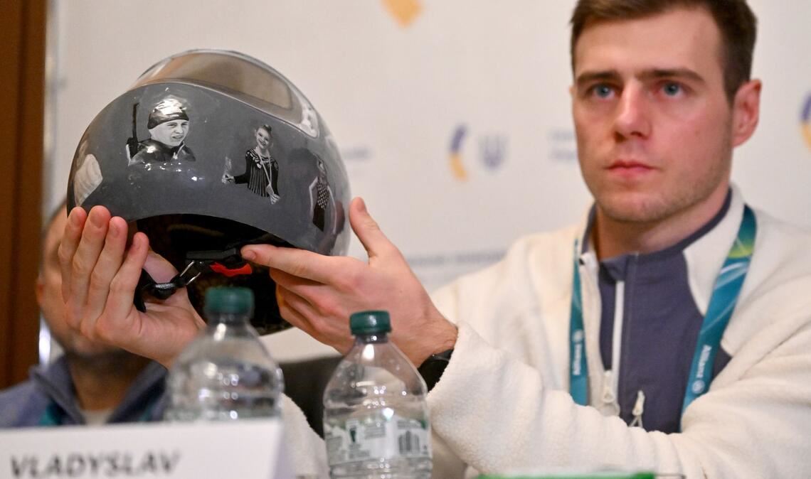 Der bei Olympia wegen seines Skeleton-Helmes ausgeschlossene Ukrainer Wladislaw Heraskewytsch ruft zu aktivem Protest bei den Paralympics auf. (Archivbild)