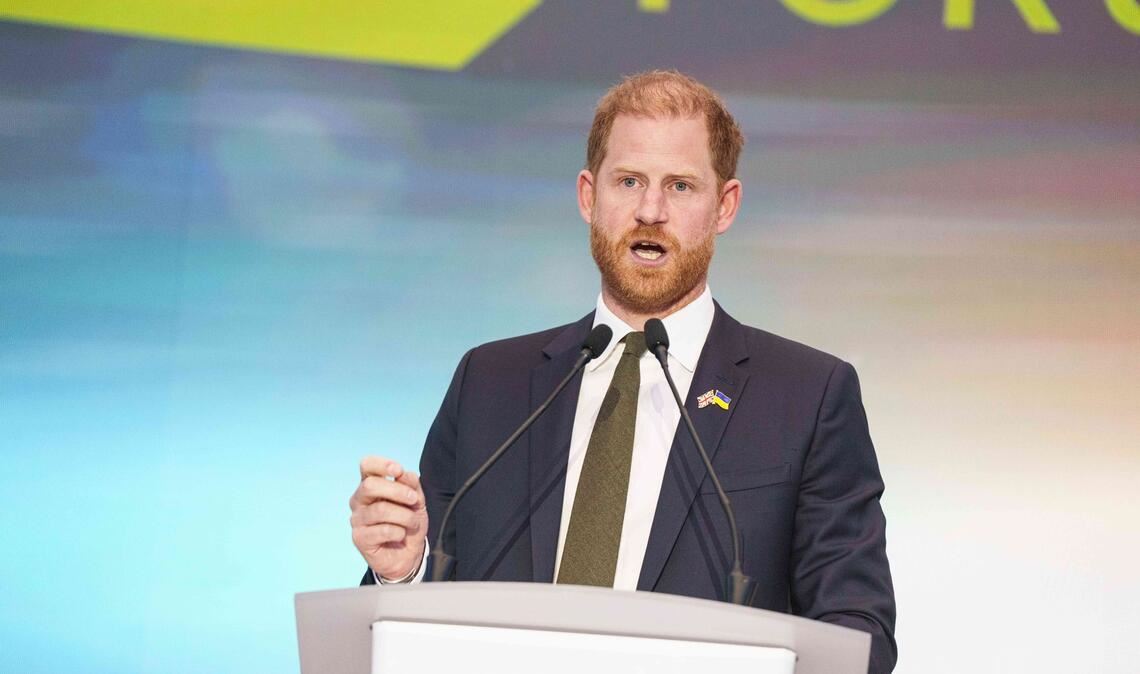 Der britische Prinz Harry war unter anderem bei einem Sicherheitsforum in der ukrainischen Hauptstadt zu Gast.
