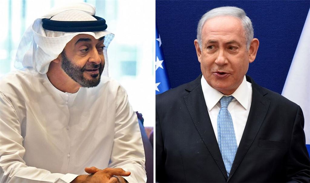 Der emiratische Präsident Mohammed bin Sajid (l) und der israelische Ministerpräsident Benjamin Netanjahu. (Archivbild)