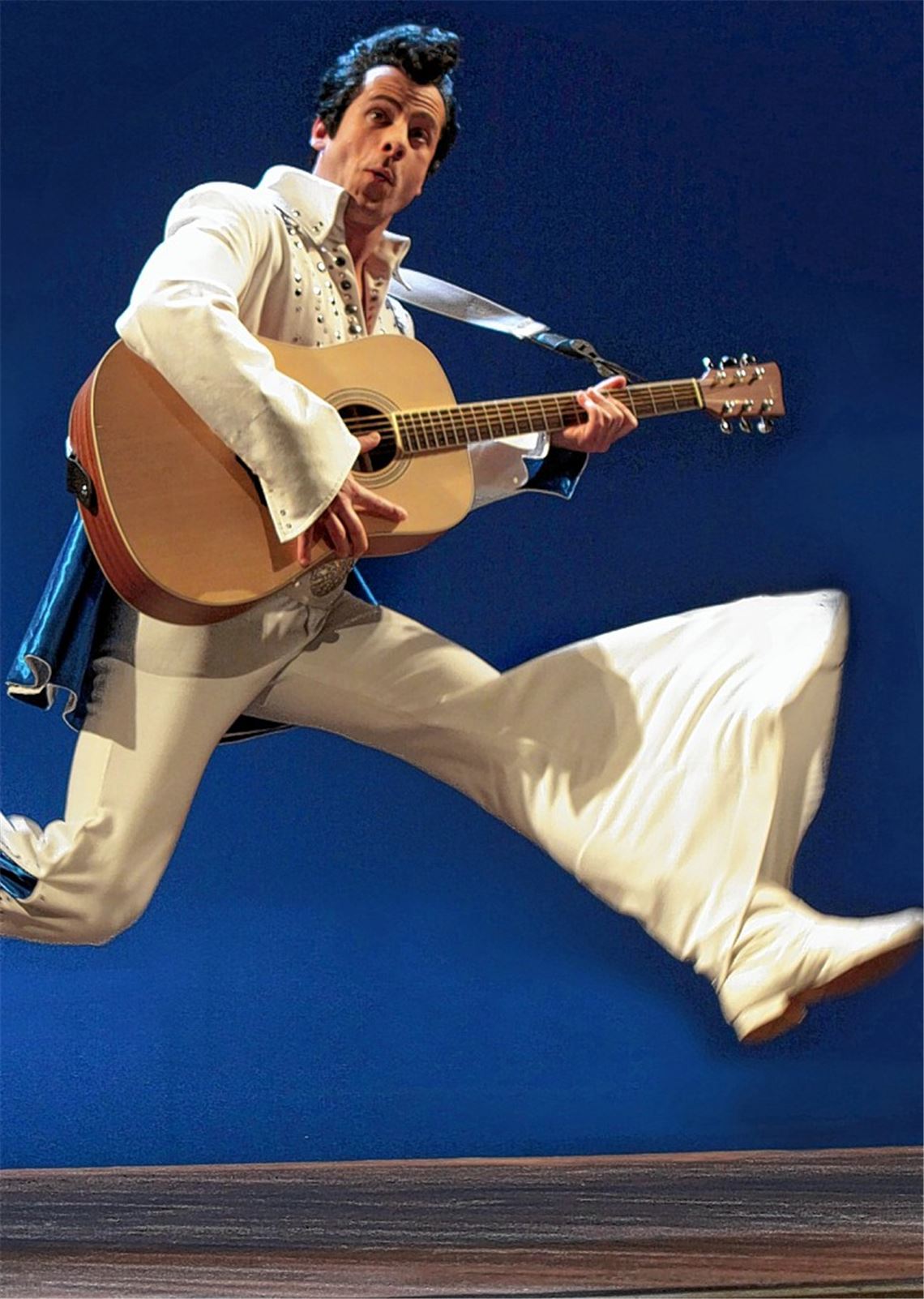 Der fast echte Elvis in Aktion.