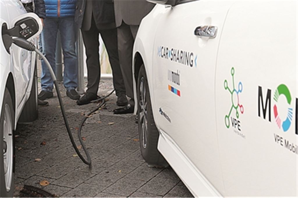 Der im Oktober 2019 in Betrieb genommene Carsharing-Standort für Elektrofahrzeuge am Bahnhof Mühlacker wird aufgegeben.  Archivfoto: Eier
