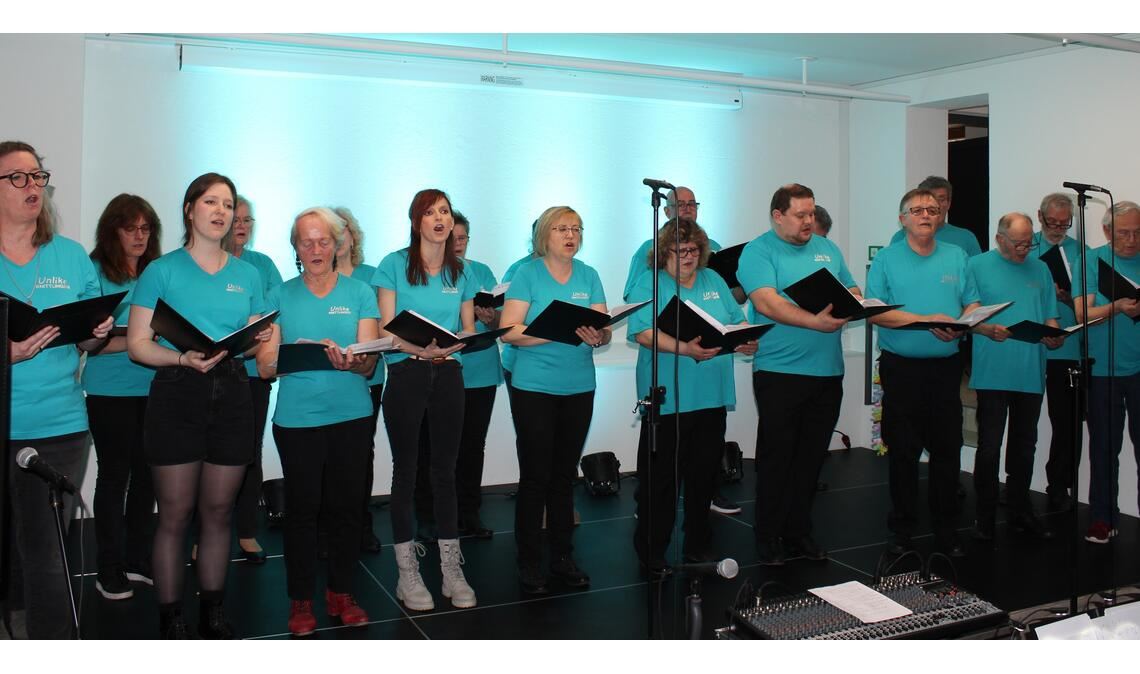Der junge Chor „Unlike“ aus Knittlingen überzeugt nach der Corona-Phase mit einem vielversprechenden Neustart. Foto: Gießler