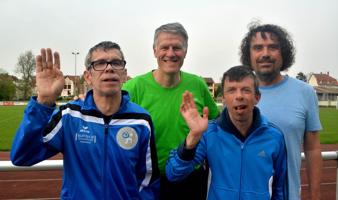 Der nächste Mahle-Lauf kann kommen: Volker Neubauer, Olaf Kaps, Alexander Käselitz und Stefan Baiker (v.li.).