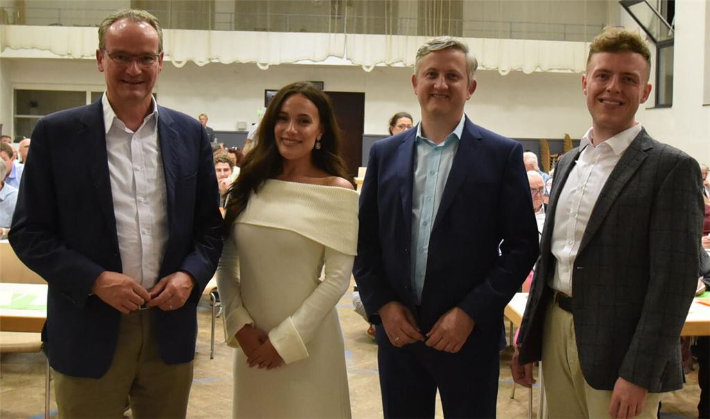 Der neu gewählte CDU-Kreisvorstand Enzkreis/Pforzheim: Gunther Krichbaum (v.li.), Carla Cuculeanu, Martin Gegenheimer, Johannes Bächle. Foto: Bott