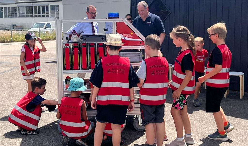 Der neue Rollcontainer ist ein Hingucker. Foto: privat