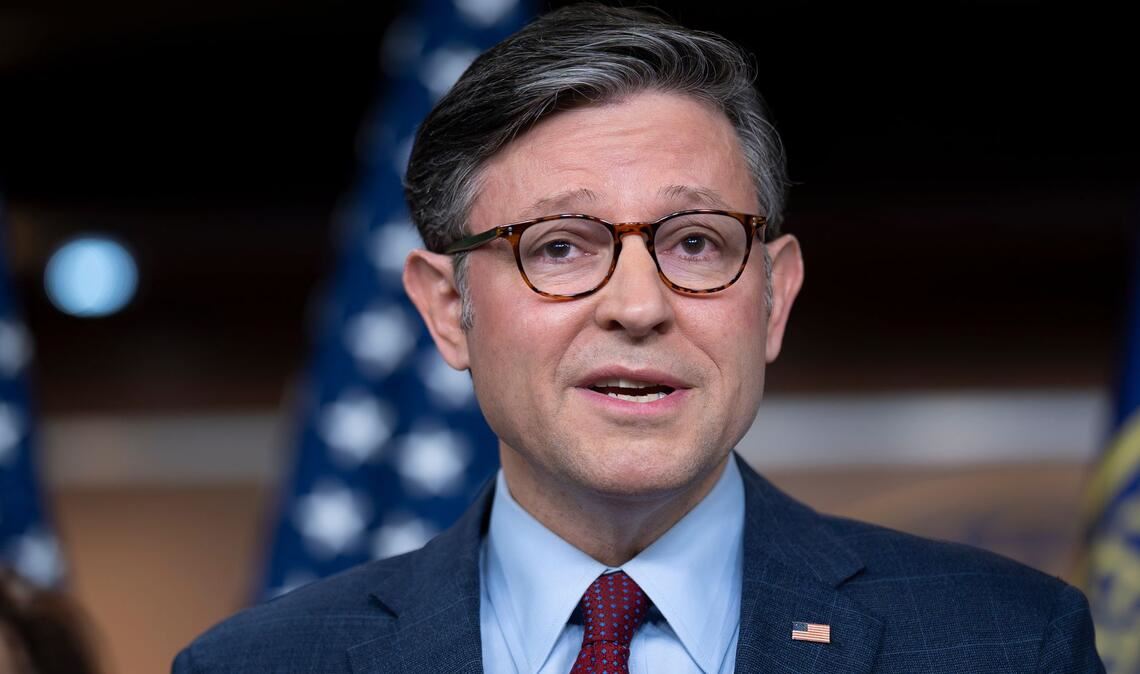 Der republikanische Vorsitzende des Repräsentantenhauses, Mike Johnson, rechnet nicht mit einer dritten Amtszeit Trumps. (Archivfoto)