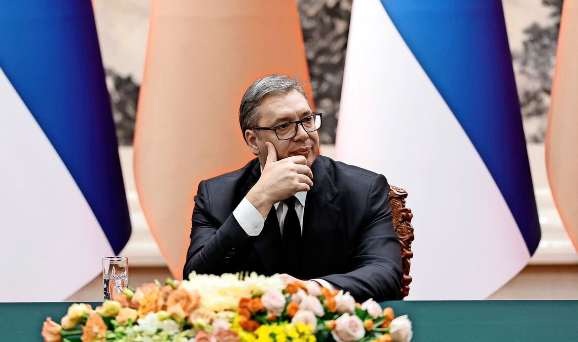 Der serbische Präsident Aleksandar Vucic. Demonstranten fordern seinen Rücktritt (Archivfoto).