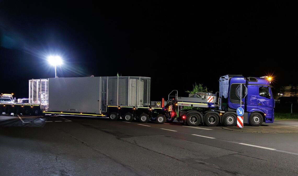 Der zweite Caster-Transport kommt im Zwischenlager Ahaus an.