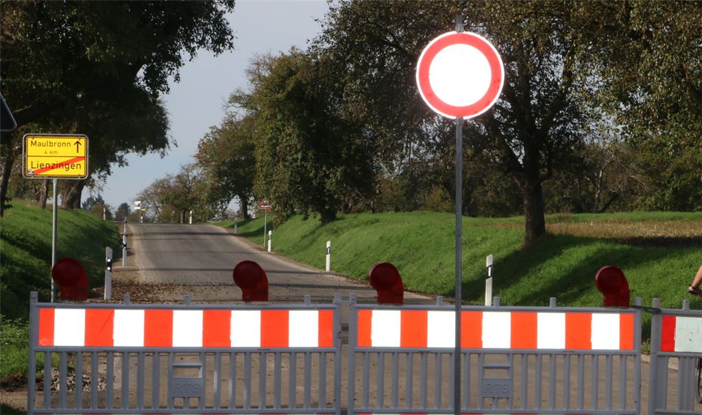 Derzeit Baustelle: die Knittlinger Straße zwischen Lienzingen und B35. Foto: Gezener