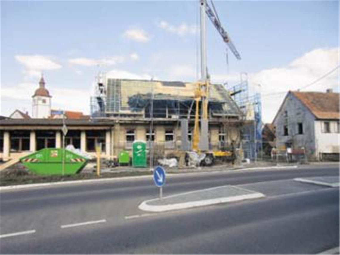 Derzeit eine Großbaustelle: der evangelische Kindergarten in der Esselbachstraße. Foto: p