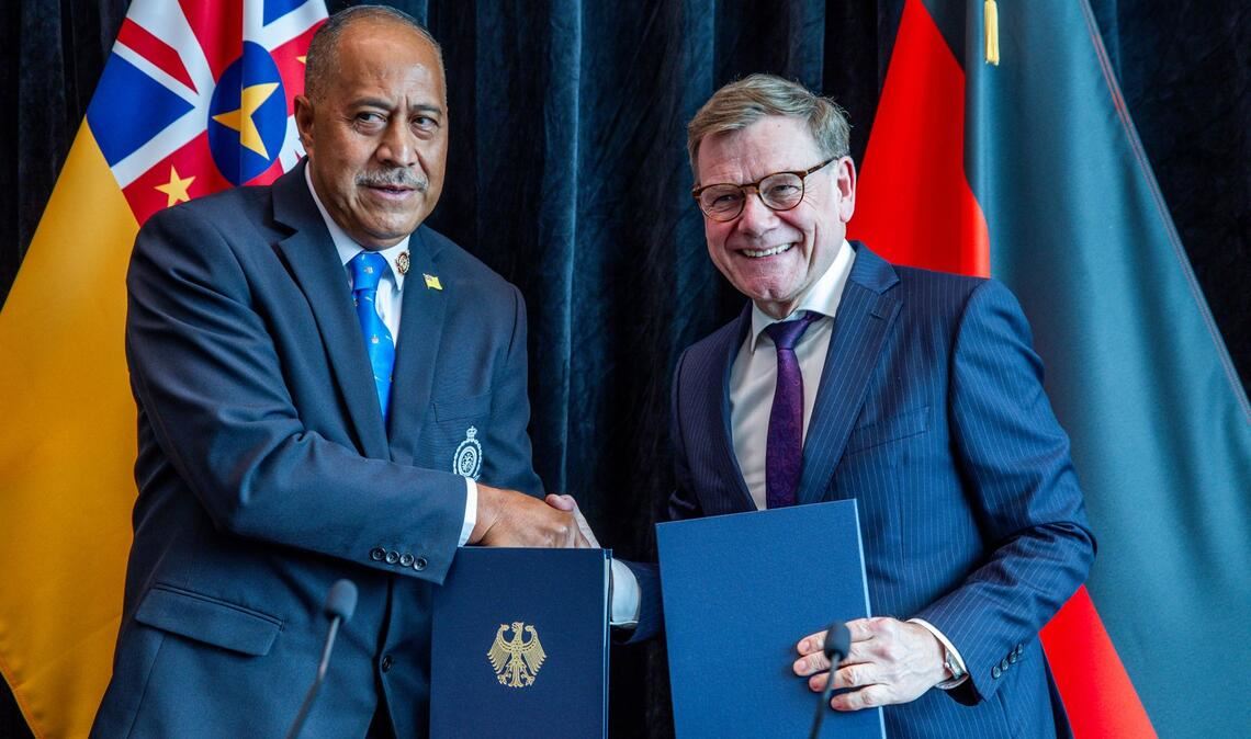 Deutschland und der pazifische Inselstaat Niue nehmen diplomatische Beziehungen auf.