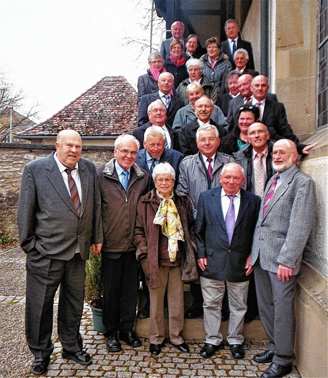 Diamantkonfirmanden und ihre Schulkameraden treffen sich in Illingen. Foto: Mannhardt