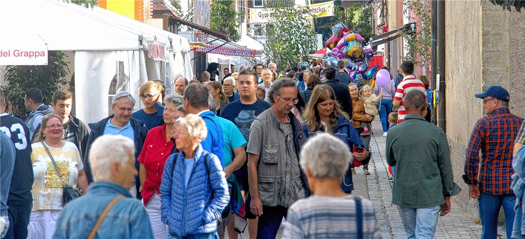Dichtes Gedränge in der Dürrmenzer Waldenserstraße: Bilder wie dieses wird es an diesem Wochenende nicht geben, weil das Straßenfest Corona-bedingt ausfällt. Archivfoto: Stahlfeld