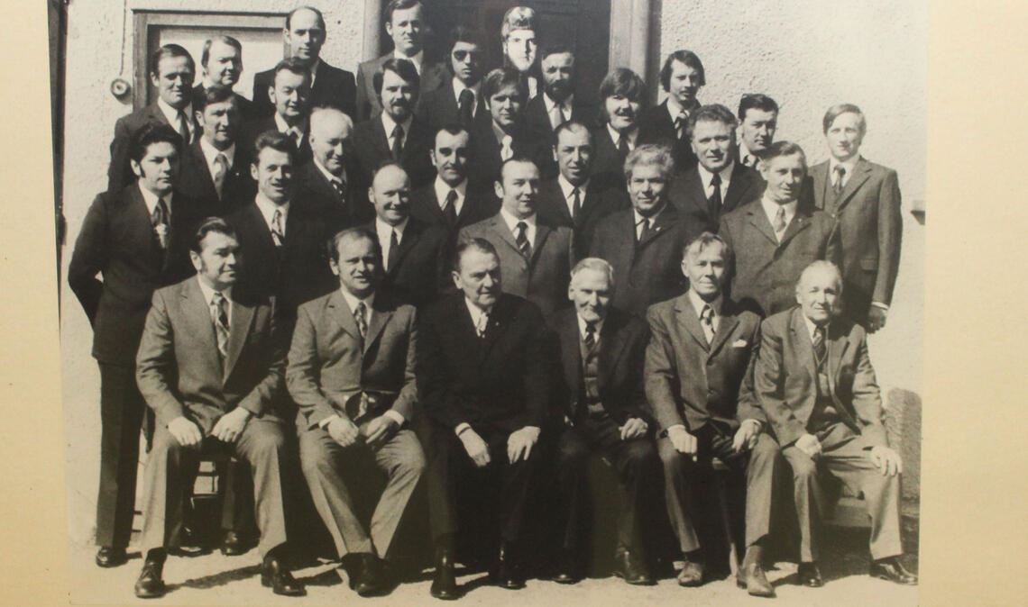 Die Aufnahme zeigt den Liederkranz Serres im Jahr 1975 beim 100-Jährigen Bestehen. Fotos: Archiv/Prokoph