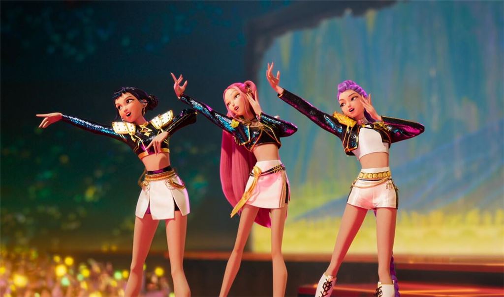 Die Band Huntrix gibt ein Megakonzert im Animationsfilm "KPop Demon Hunters". (Netflix-Handout)