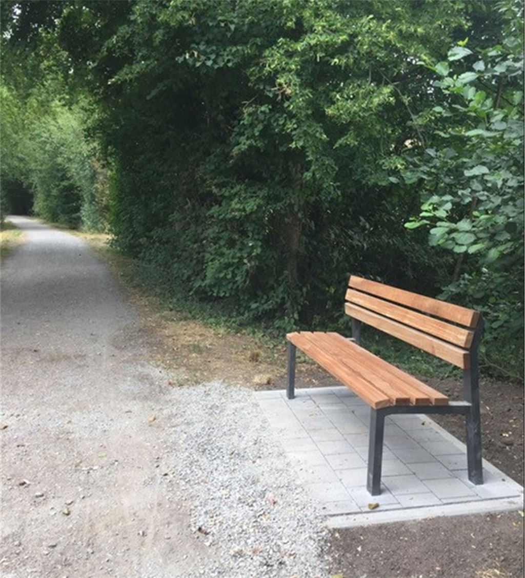 Die Bank – hier noch ohne Schild. Das Foto oben zeigt, wo die inzwischen gestohlene Plakette platziert war.privat
