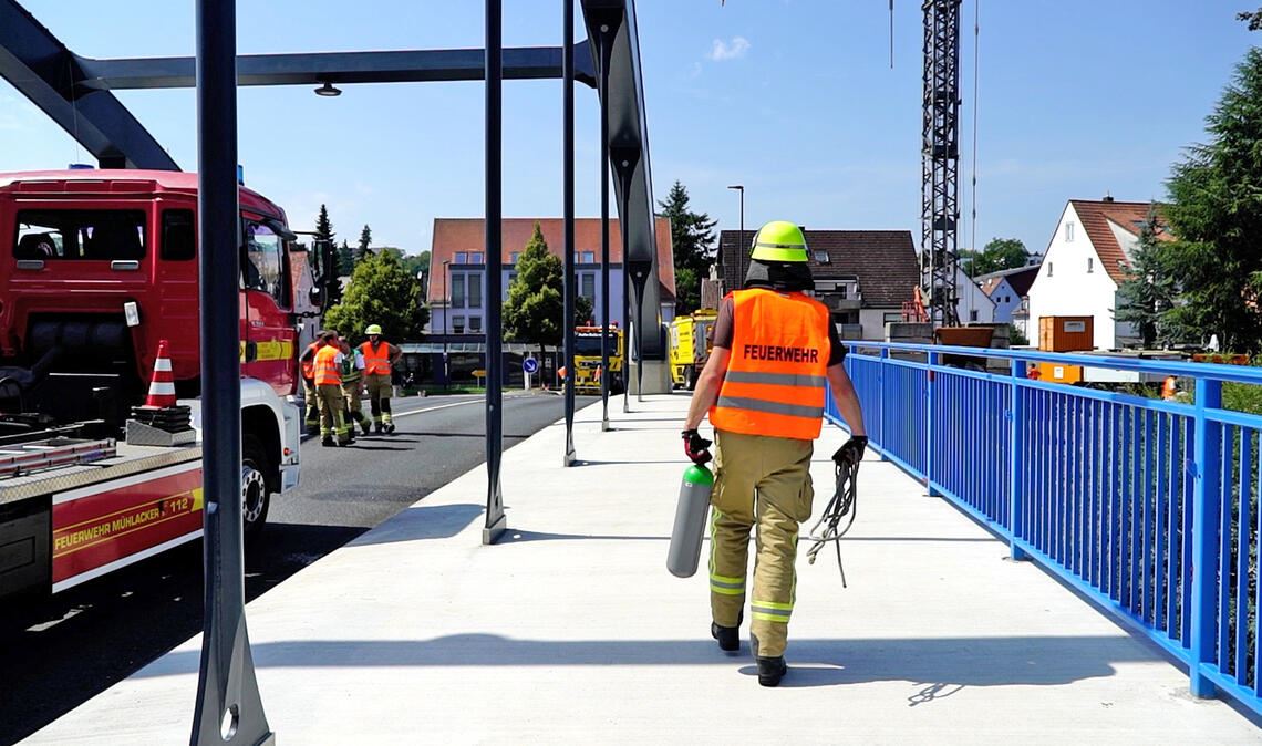Die Baustelle Herrenwaagbrücke bleibt Mühlacker noch länger erhalten - hier ein Bild vom 16. August. Foto: Archiv (mar)