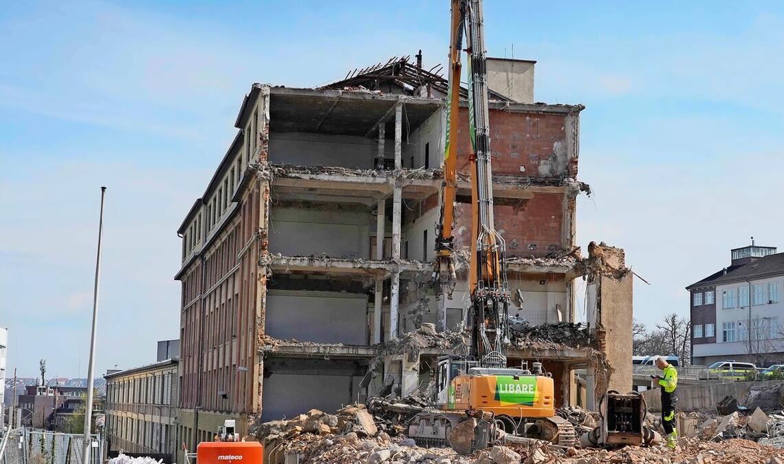 Die Baustelle für das neue LKA-Gebäude ist gewaltig.