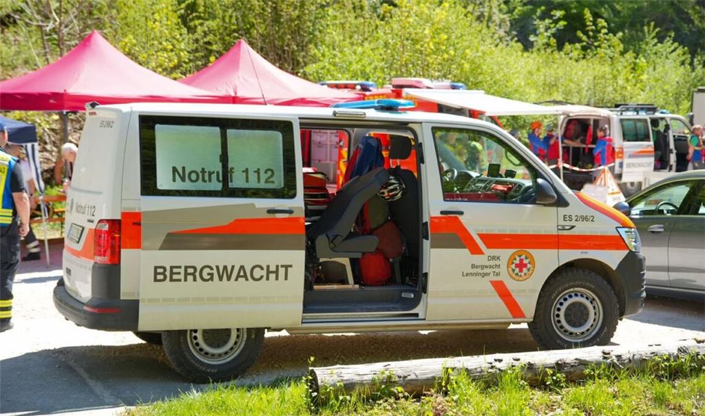 Die Bergwacht ist im Einsatz.