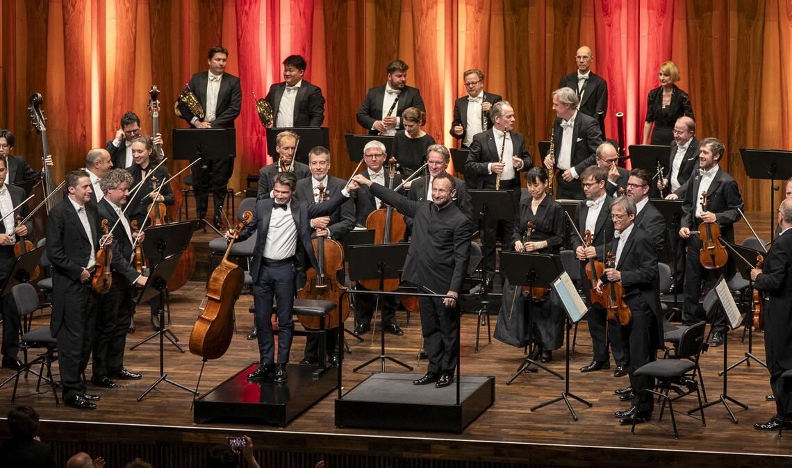 Die Berliner Philharmoniker am Abend des 4. Mai mit Chefdirigent Kirill Petrenko im Carmen Würth Forum in Künzelsau