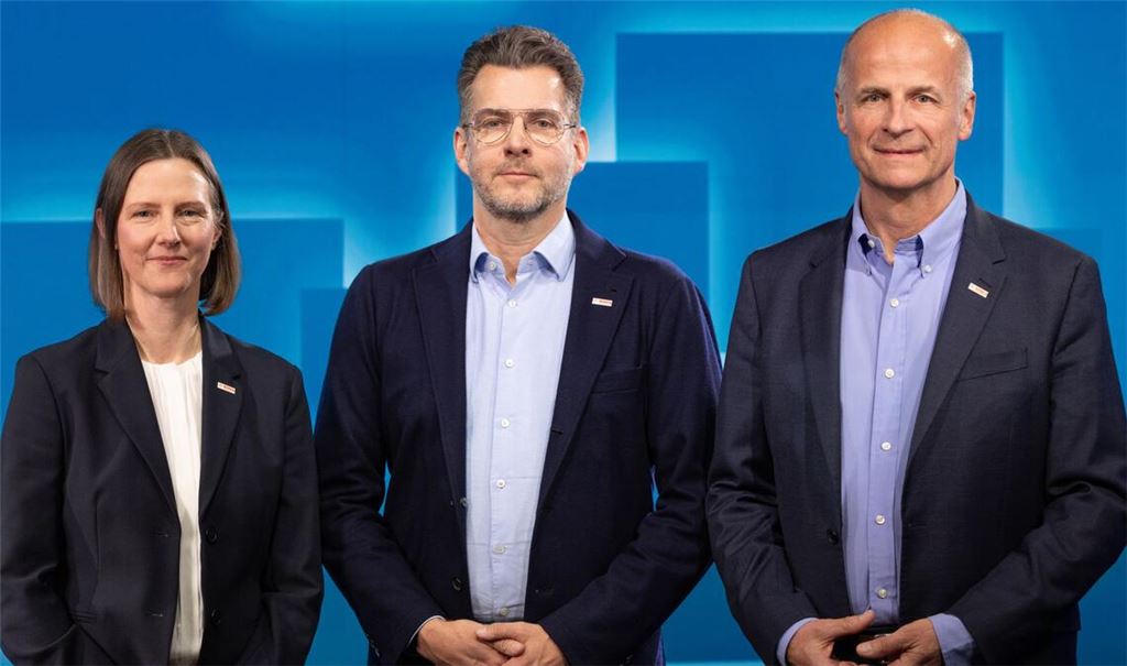 Die Bosch-Power-Tools-Spitze: Katharina Hartl bleibt im Bereichsvorstand. Martin Hettich (re.) stößt als Mitglied dazu, Michael Budde als Vorsitzender.