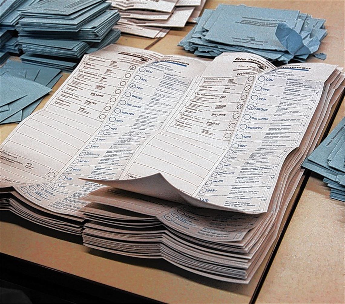 Die Briefwahl ist ausgezählt. Foto: Sadler