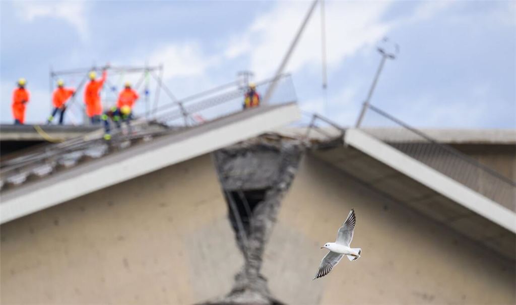 Die Carolabrücke in Dresden stürzte 2024 zusammen.